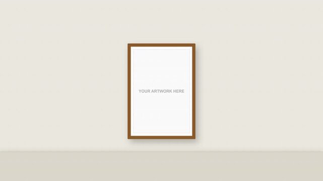 Blank wooden picture frames mockup template with isolated transparent background