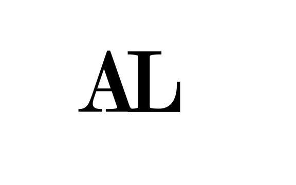 Classic Black AL Letter Initial Monogram Logo Design