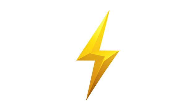 thunder bolt icon isolated on transparent background