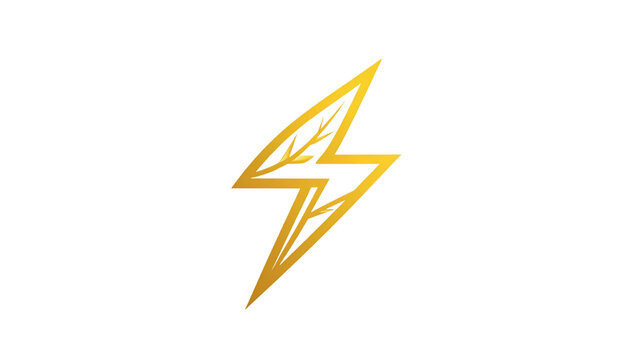 thunder bolt icon isolated on transparent background.