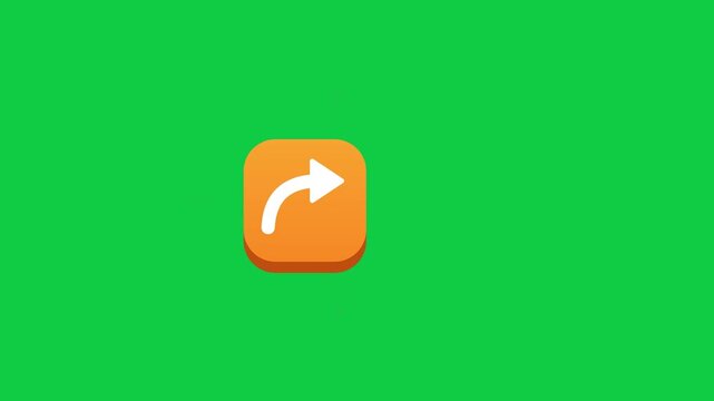 Share button tap launching paper planes animation on green screen