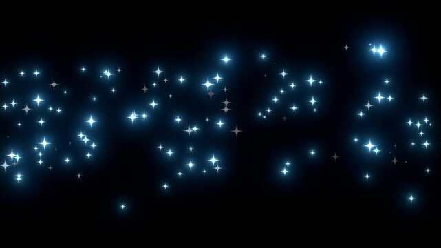 blue sparkle stars overlay light animation