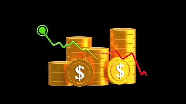 Interest Rate Decline With Coins