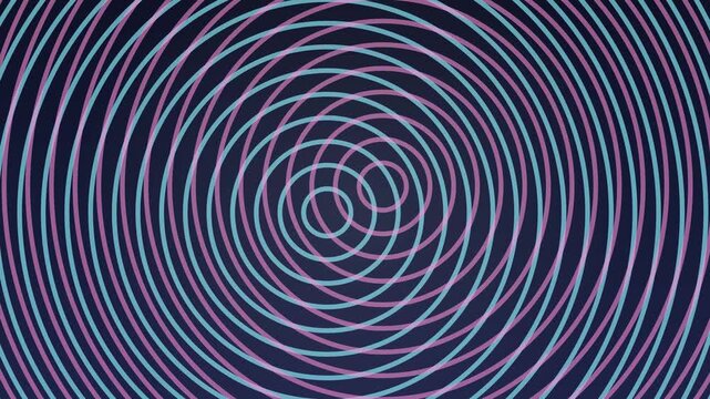 Interference bands where two sets of circles overlap