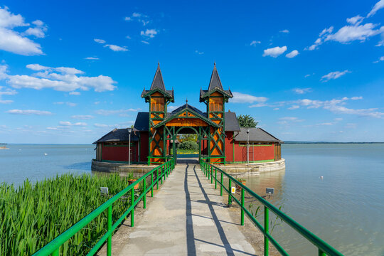 Historic Szigetfurdo bathhouse on Lake Balaton in Keszthely Hungary