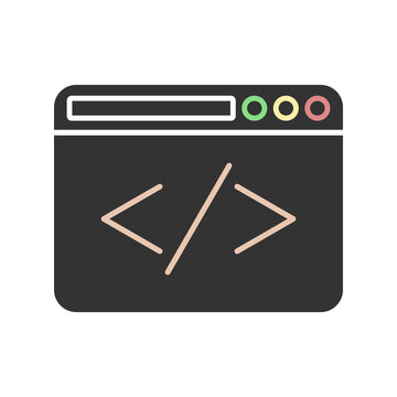  Coding sign icon isolated on transparent background