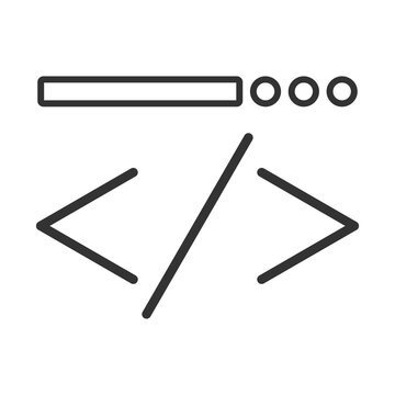  Coding sign icon isolated on transparent background