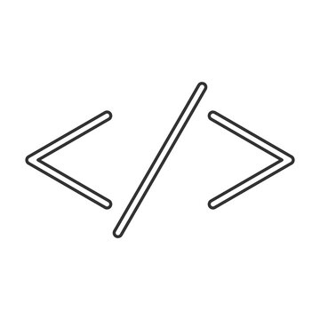  Coding sign icon isolated on transparent background