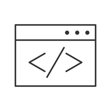  Coding sign icon isolated on transparent background