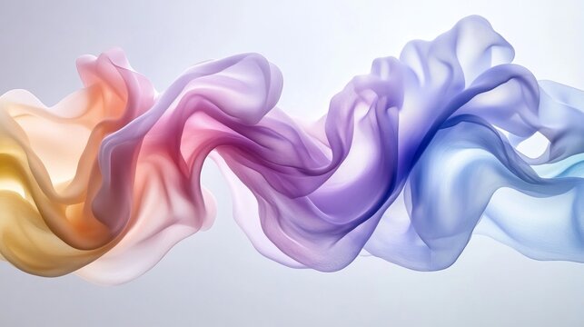 Abstract Silk Fabric Background with Soft Pastel Gradient Colors for Luxury Hospitality Concept