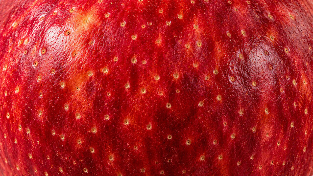 Extreme Macro Red Apple Skin