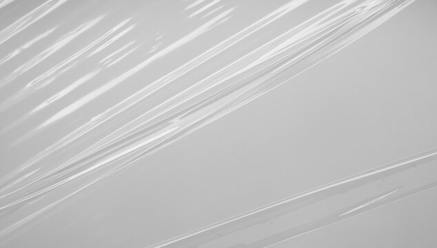 Abstract white plastic film wrap texture background