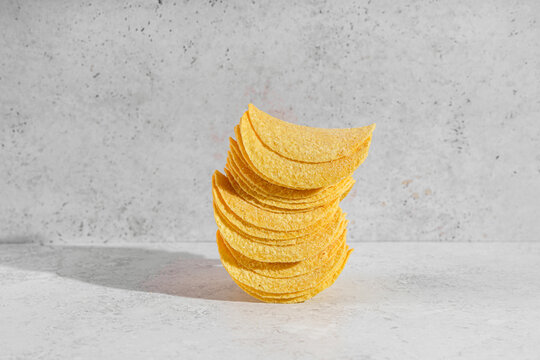 pringles chips on a light background