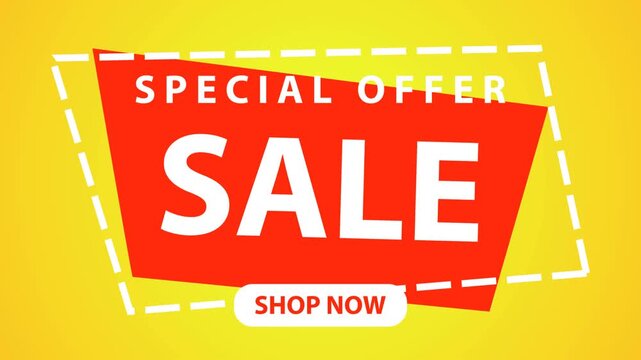 Flash sale end of season. This animated is suitable for product promotion and banner social medial. 4K Video