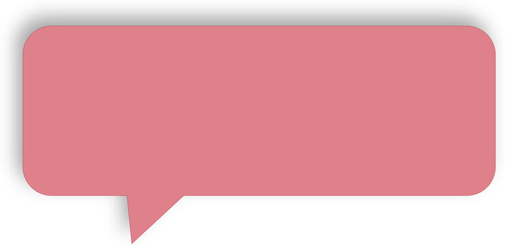 Pink speech bubble icon representing communication and chat
