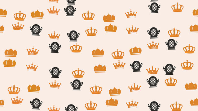 Seamless Pattern of Crowns