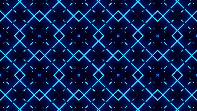 Blue neon diamonds form an abstract geometric pattern against black tron background, creating a sleek backdrop for posters, banners, and presentations.
