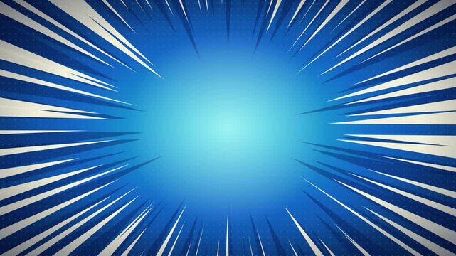 Dynamic Blue Speed Lines Background for Anime Action Motion Graphics