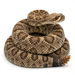 Fototapeta premium rattlesnake on white background