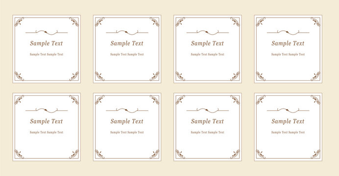 Vintage funeral program template with floral border