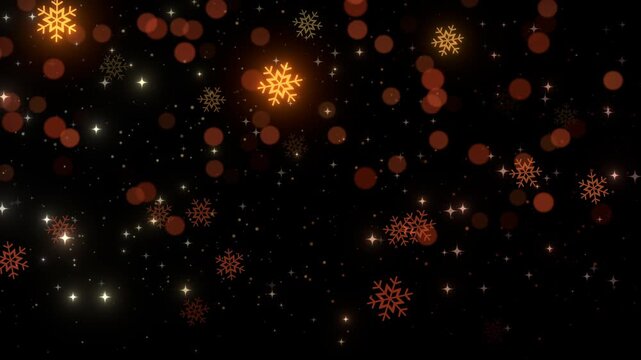 christmas red glitter dust bokeh background loop