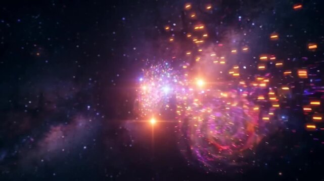 Starfield particles drifting seamless loop