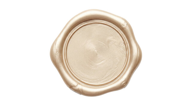 A pristine gold wax seal, meticulously crafted, awaits the imprint of authenticity and tradition, symbolizing trust and formal conveyance.