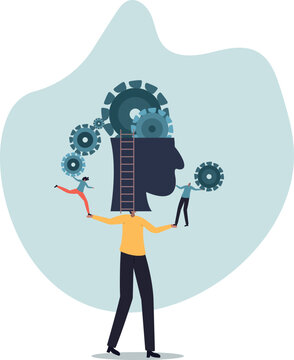 Brainstorm for business solution, teamwork or mindset to success, wisdom, creativity or working process for new idea,human life and situation.