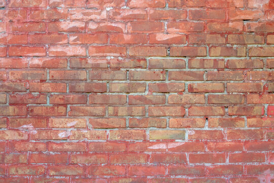 Weathered Red Brick Wall Texture Background