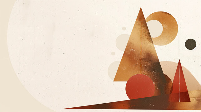 Abstract Bauhaus Geometric Christmas Background

