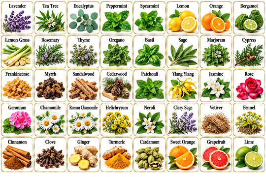 Labeling of essential oils.
