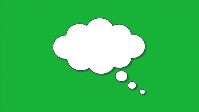 Blank Thought Bubble Video Element for Creative Visual Communication and Digital Content Presentation