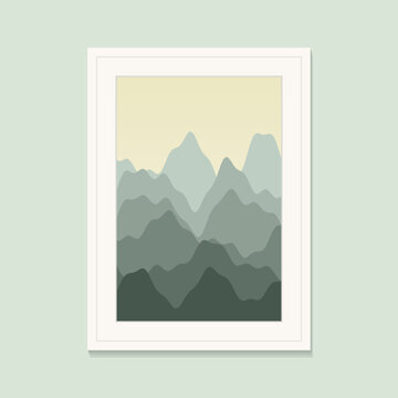 L&aacute;mina de monta&ntilde;as en capas ilustraci&oacute;n vectorial