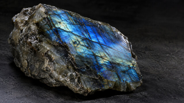 Labradorite Feldspar with a Blue Iridescent Flash