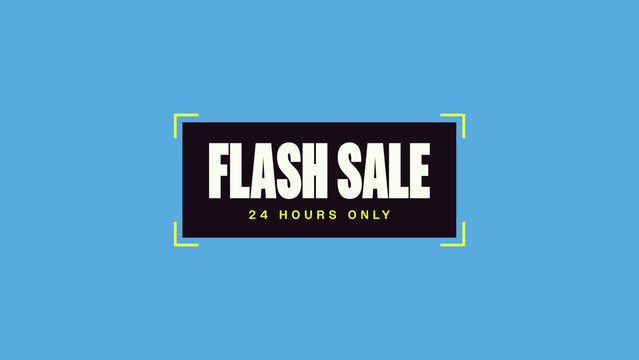 Bento Blocks Sales Titles / Bold Colorful Flash Sale With a Corner Frame and Condensed Type for Retail Promos, Online Ads and Social Media / Horizontal / Part 03