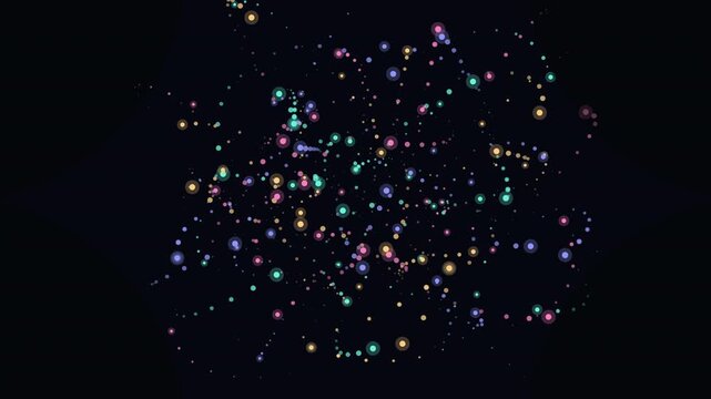 Flowing silk light threads waving in darkness