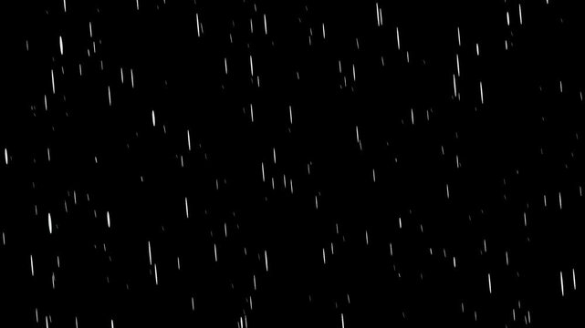 Close Heavy Raindrops Falling Alpha Overlay
