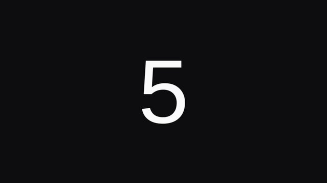 Minimal Modern Film Countdown with Cyan Ring on Black