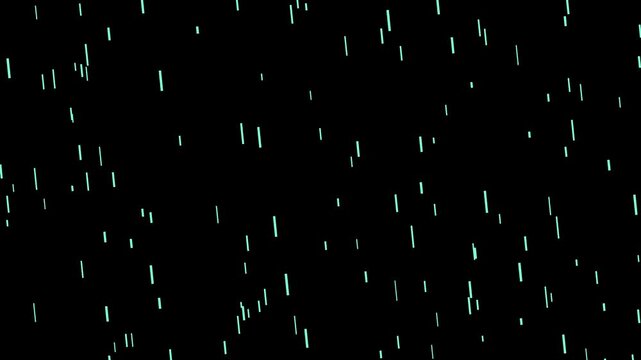 Turquoise Rain Streaks with Depth Alpha Overlay