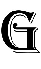 Elegant typography design featuring intricate letter g with © Math