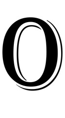 Elegant typography design featuring bold letter o shape for modern © Math