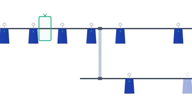 Industrial Automated Rfid Garment Sorting Conveyor for Commercial Uniform Logistics and Textile Management