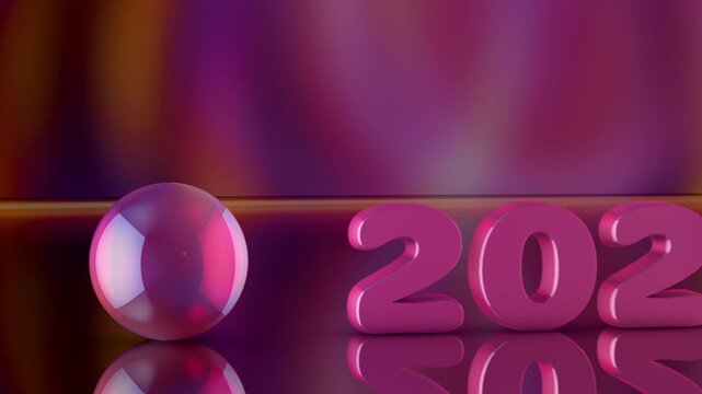 2027 Colorful Orb Reveal 3D New Year Animation