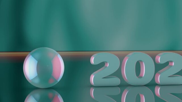 2027 Colorful Orb Reveal 3D New Year Animation