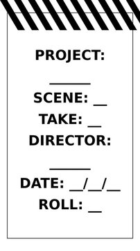 Vertical Blank Clapperboard Slate for Social Video