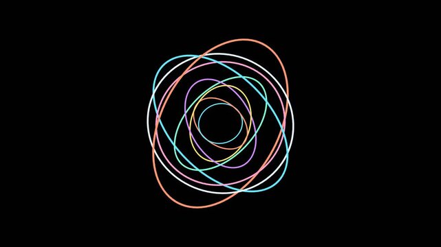Orbital Rings Rotating Ellipses Alpha Overlay