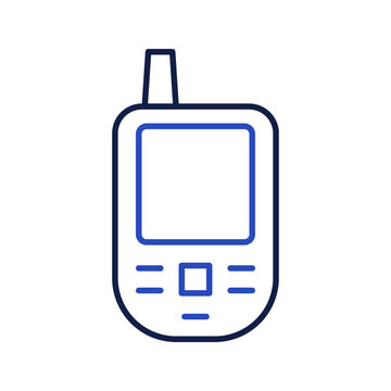 GPS device line icon modern blue style editable stroke