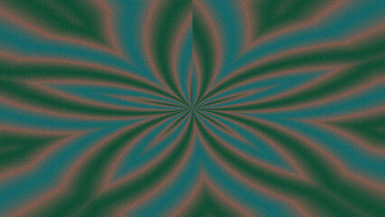 Abstract teal and green radial petal background with symmetrical kaleidoscope rays and hypnotic floral burst pattern design © Umar
