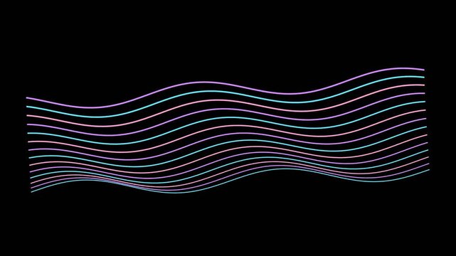 Silk Wave Ribbon Lines Flowing Alpha Overlay