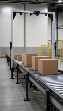 industrial interior factory with scanner